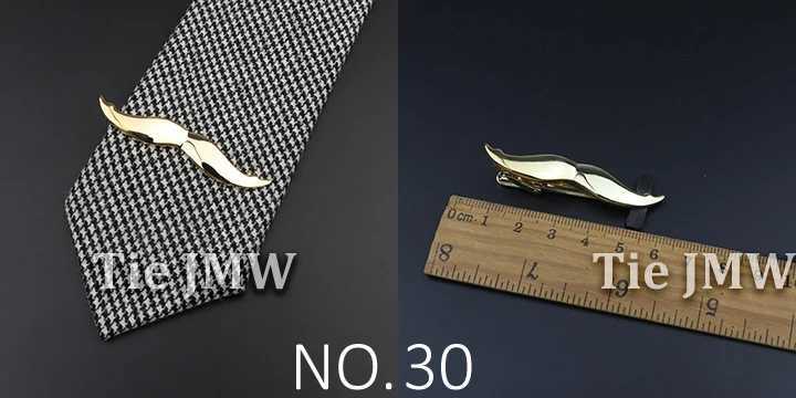 Tie Clips Chrome Stainless Dolphins Scissors Beard Black Metal Tie Clip for Men Necktie Clips Pin For Mens Gift NO.25-48 Y240411