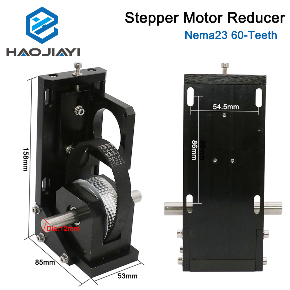 Haojiayi Stepper Motor Reducer NEMA23 38-teeth / NEMA23 60-Teeth / NEMA34 72-Teeth pour la coupe et la gravure du laser CO2