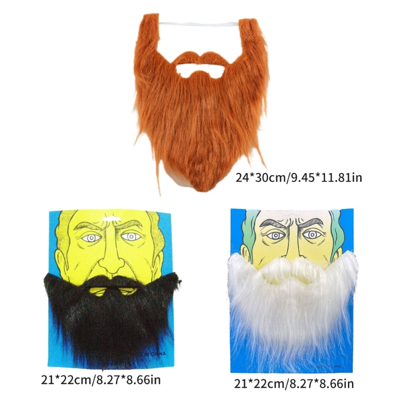 634C Long Fluff Beards Cosplays Costume Props Beard Mustasch Christmas Party Supplies