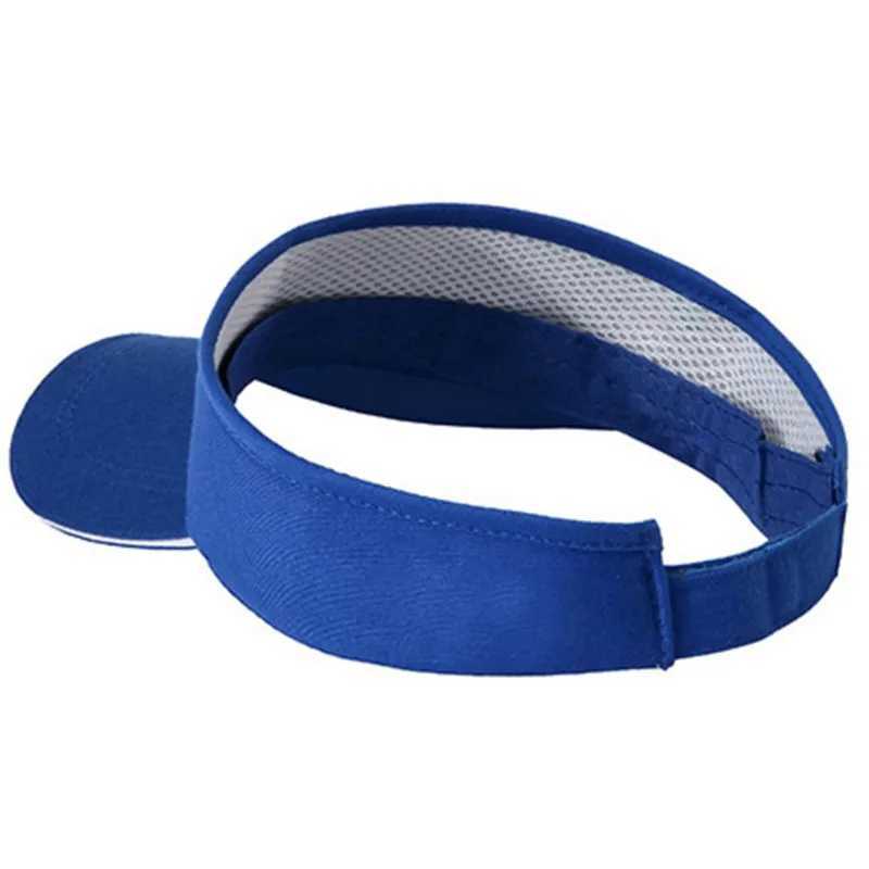 Visors brede rand hoeden emmer verstelbare unisex mannen vrouwen gewoon zon vizier sport tennis ademende cap hoed 240413