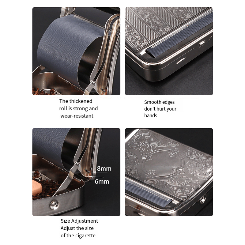 Source factory metal cigarette box, hand-rolled cigarette operating box, semi-automatic box-type dry cigarette rolling machine, iron cigarette rolling machine