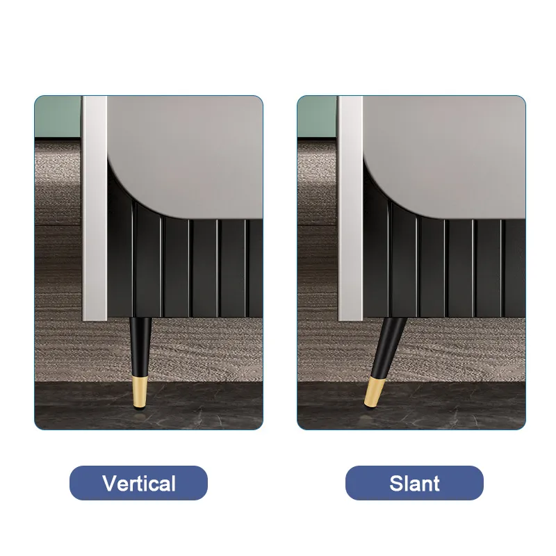 1 -częściowy stożkowe meble nogi metalowe złote szafka na nogę szafki stołowe meble sprzętowe wymienne nogi do biurka