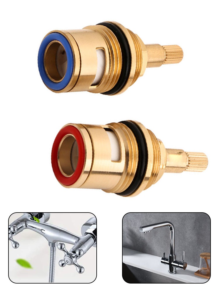 Replacement Brass Ceramic Tap Valve Cartridge G3/4 For Hot & Cold Faucet Ceramic Disc Cartridge Inner Faucet Valve For Bathroom