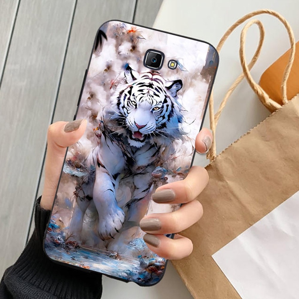 Étui de téléphone pour animaux Tiger White pour Samsung J 7 plus 7core J7 Neo J6 plus Prime J6 J4 J5 Couverture mobile