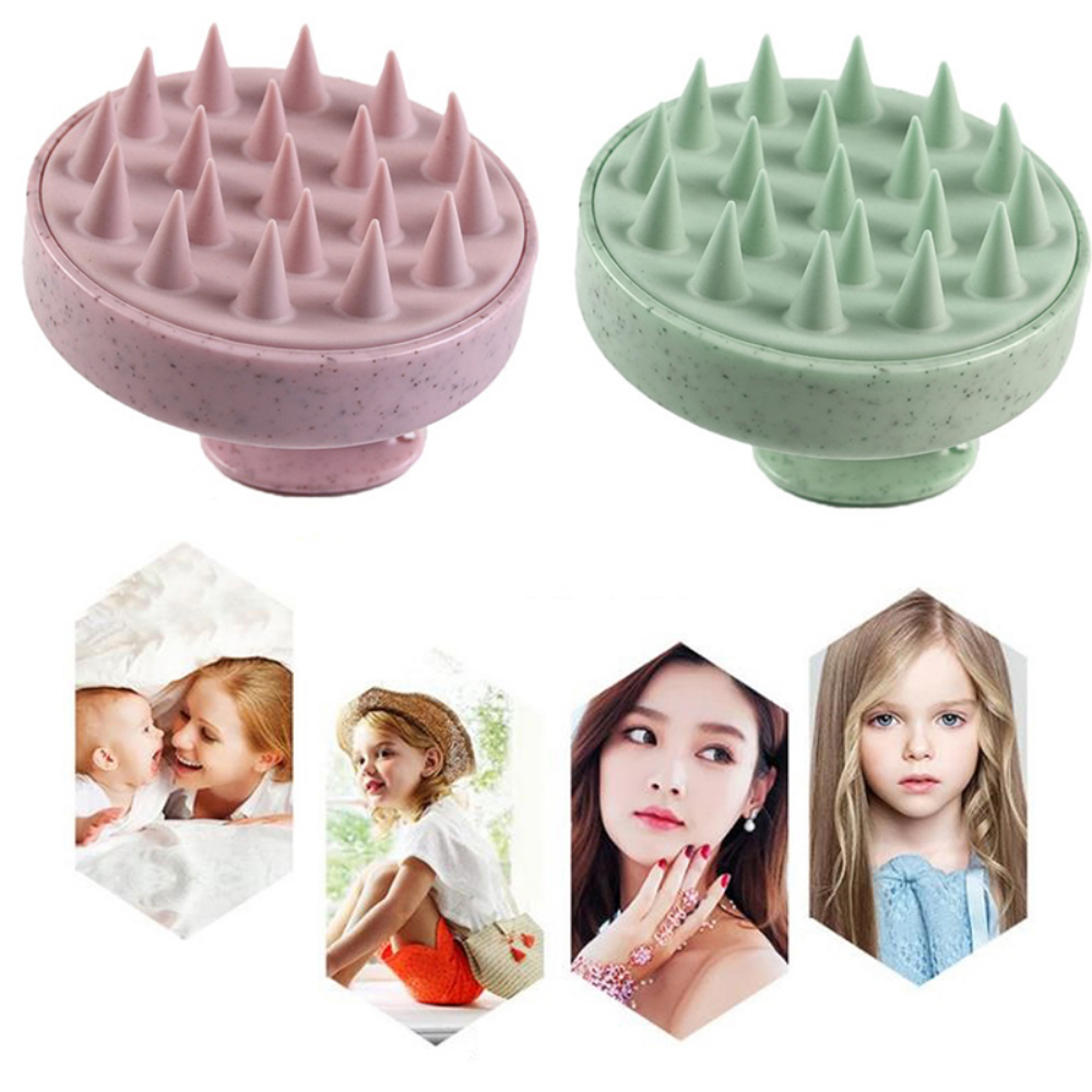 Silicone Shampoo Brush Head Scalp Massage Comb Hair Washing Comb Body Massage Brush Bath Shower Brush Bathroom Accessories