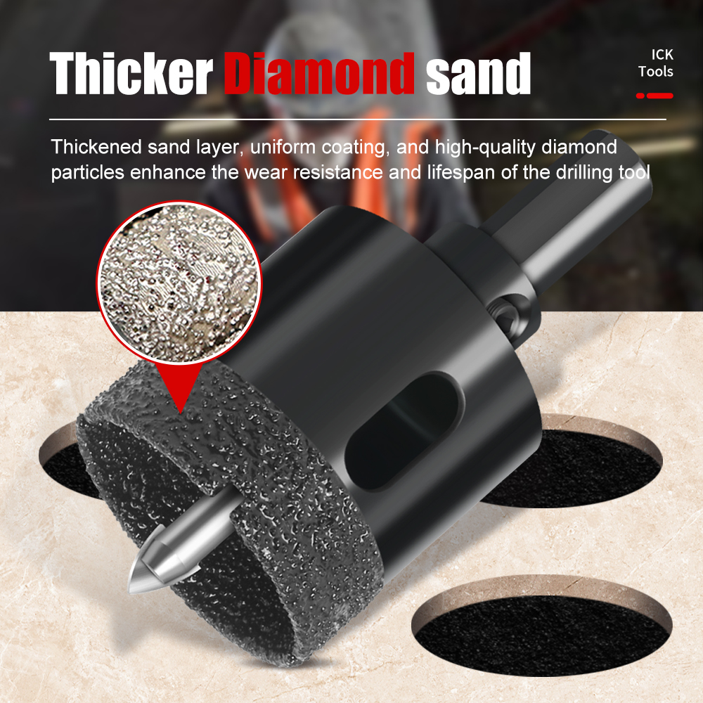 Diamond Brazing Coated Center Drill Bits Hole Cup Saw Easy to Locate Stood Kit Tools Tile Marble Glass Power Tool Accessories