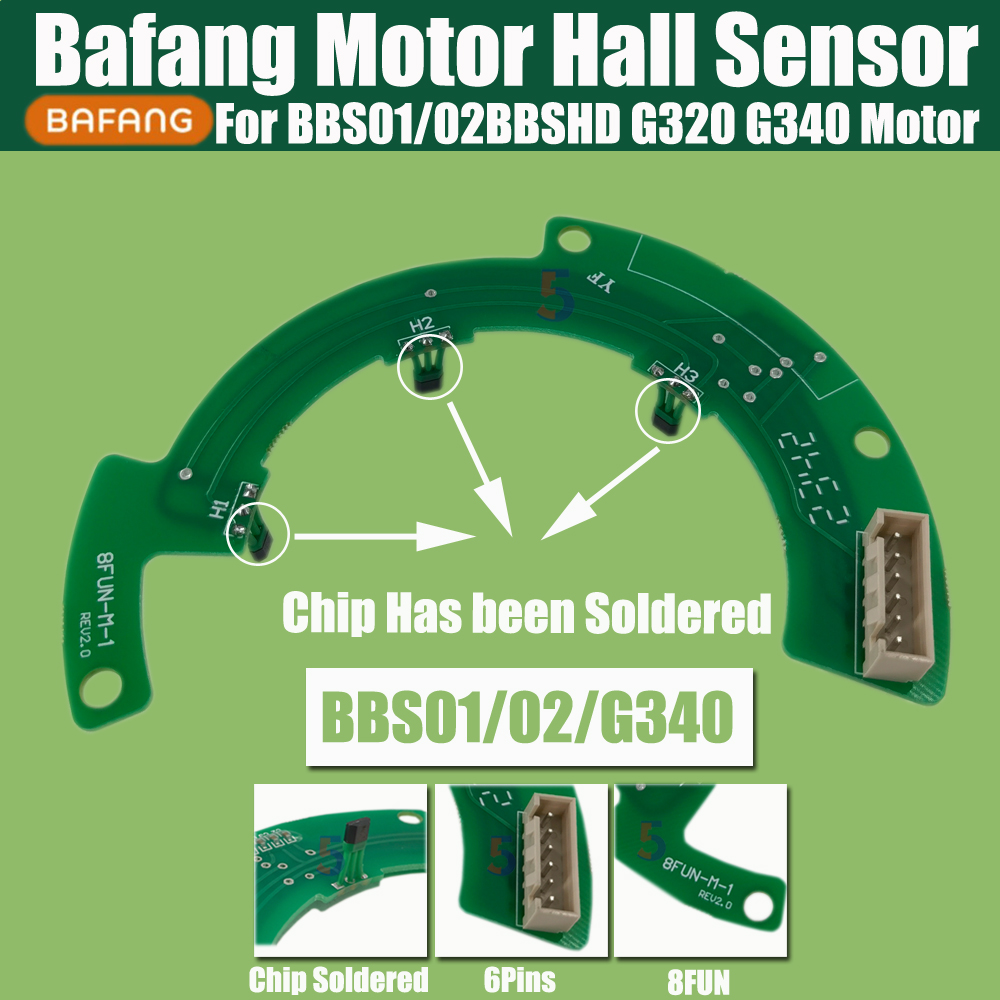 BAFANG MID MOTOR HALL SENSOR PCB Placa com chip Motor Hall Placa para BBS01 BBS02 G340 BBSHD G320 M615 BAFANG MOTOR PEÇAS