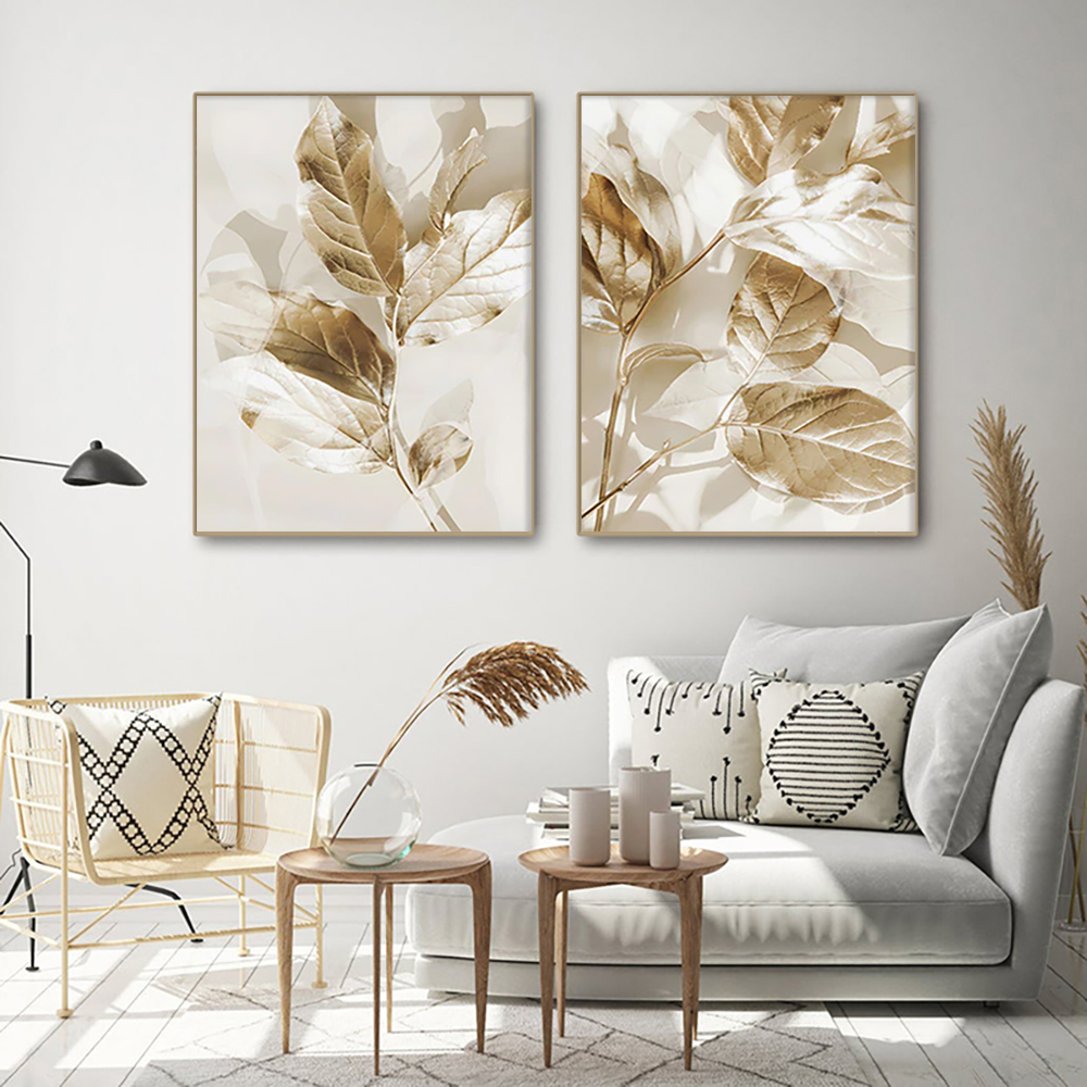 Nordische weiße Blume Leinwand Malerei Botanische Plakate und Drucke moderne Wandkunstbild für Wohnzimmer Wohnkultur Kein Rahmen