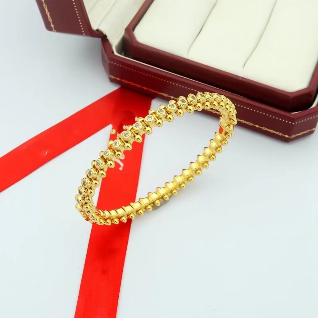 Pulseira de pulseira pulseira 18k Bracelete de ouro para mulheres e homens Diamante parafuso de parafuso de pedacinho de pedacinha