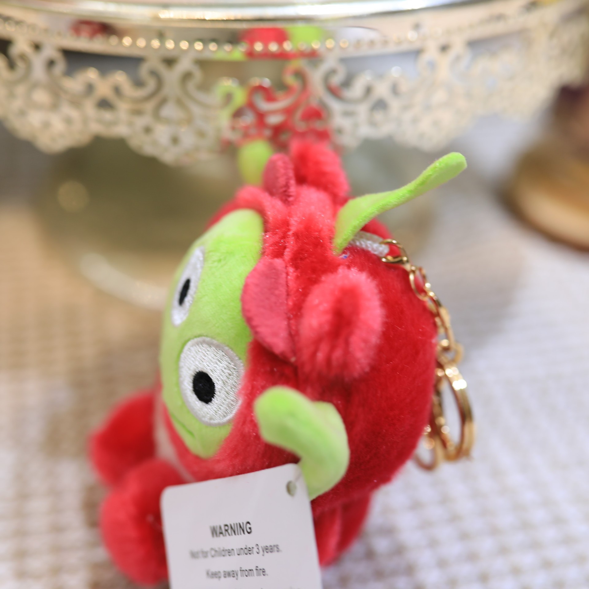 Creative Strawberry Three Eyed Baby 12cm Plush Toy Couple Pendant Keychain Pendant Doll Small Gift Doll Festival Gift