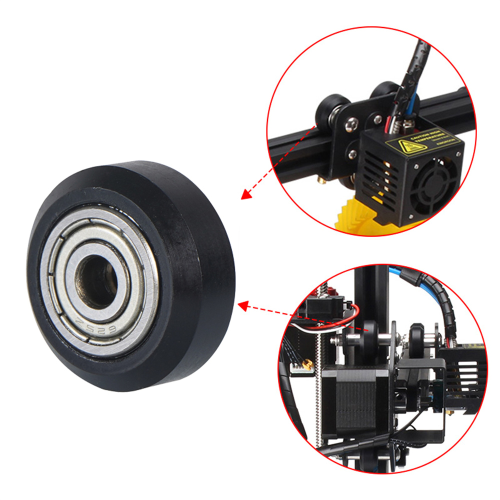 POM Pulley V-slot Linear Rail Ball Bearing 3D Printer Parts CNC Clear Polycarbonate V Wheel Plastic Wheel