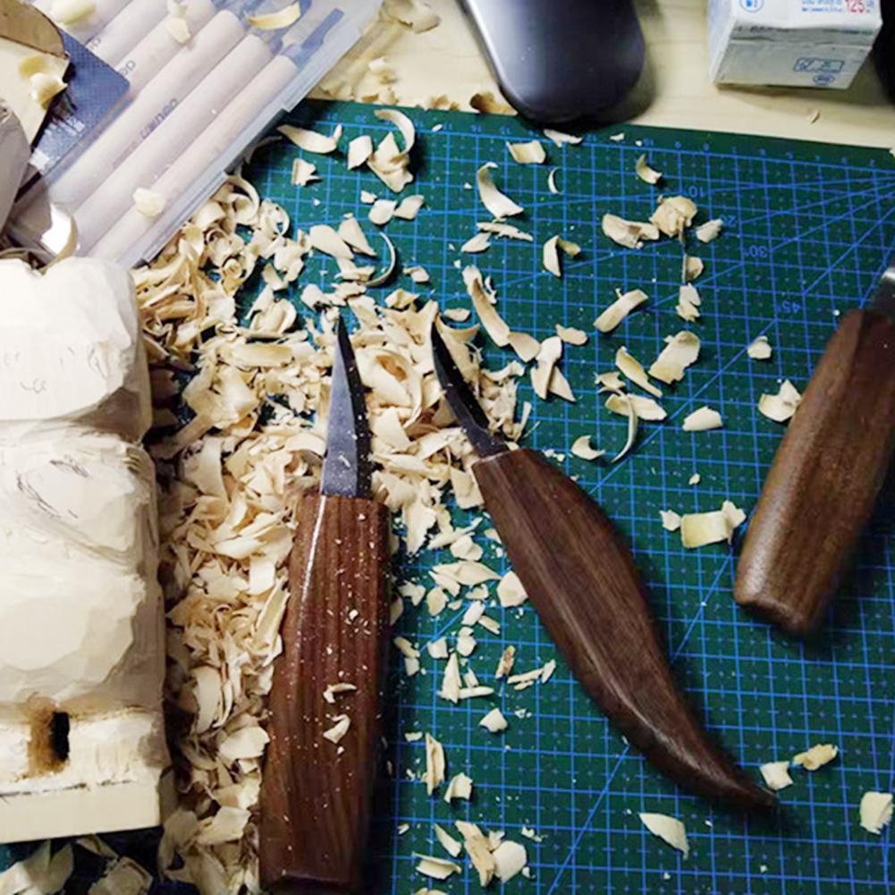 1 couteaux de travail du bois set couteaux de gravure tranchants couteaux artisanat coupe-sculpter kit sculpture en bois maison bavage à la maison