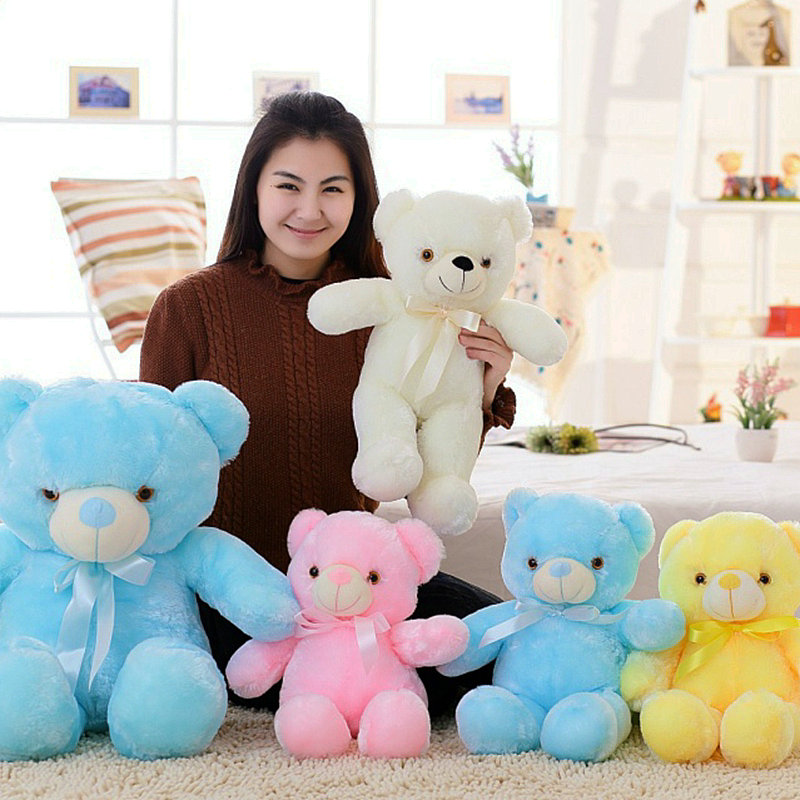 30 à 75 cm Lumineux Creative Light Up LED TEDDY BOR Animal en peluche Toy coloré Colore Bénéral Gift de Noël