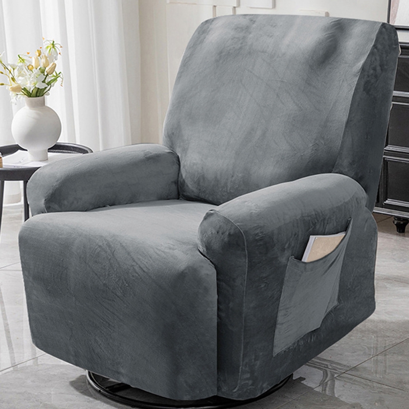 Cubierta de sofá reclinable 1 plaza de sillón de un solo sillón relajado Slip-Slip Sofá Protector para sala de estar lavable 
