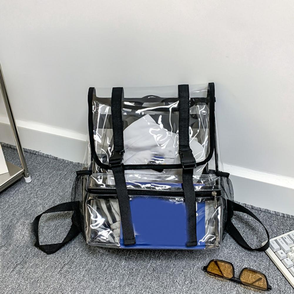 Transparante PVC -laptop Clear Backpack Waterdicht Stadium Goedgekeurde Clear Bag School Backpack Zie door schoolrugzak