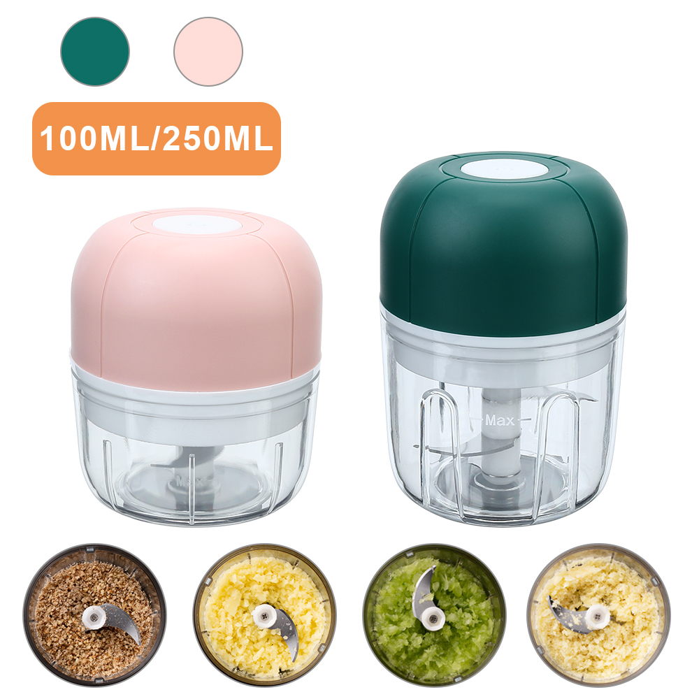 Ginger Masher Machine Chili Vegetable Crusher 100/250ml Mini Electric Aime Chopper Kitchen Tools USB Charge