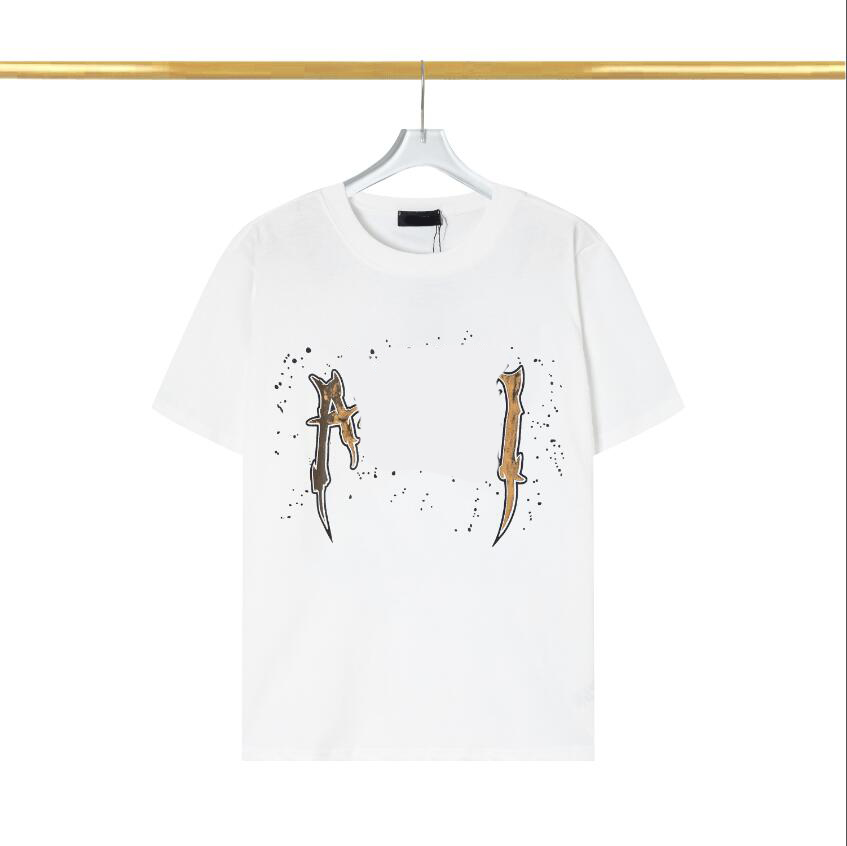 T-shirts pour hommes T-shirt T-shirt Cotton Round Neck Imprimée séchage rapide anti-rides hommes Spring Summer High Trend Loose Clothing Male Clothing # 49