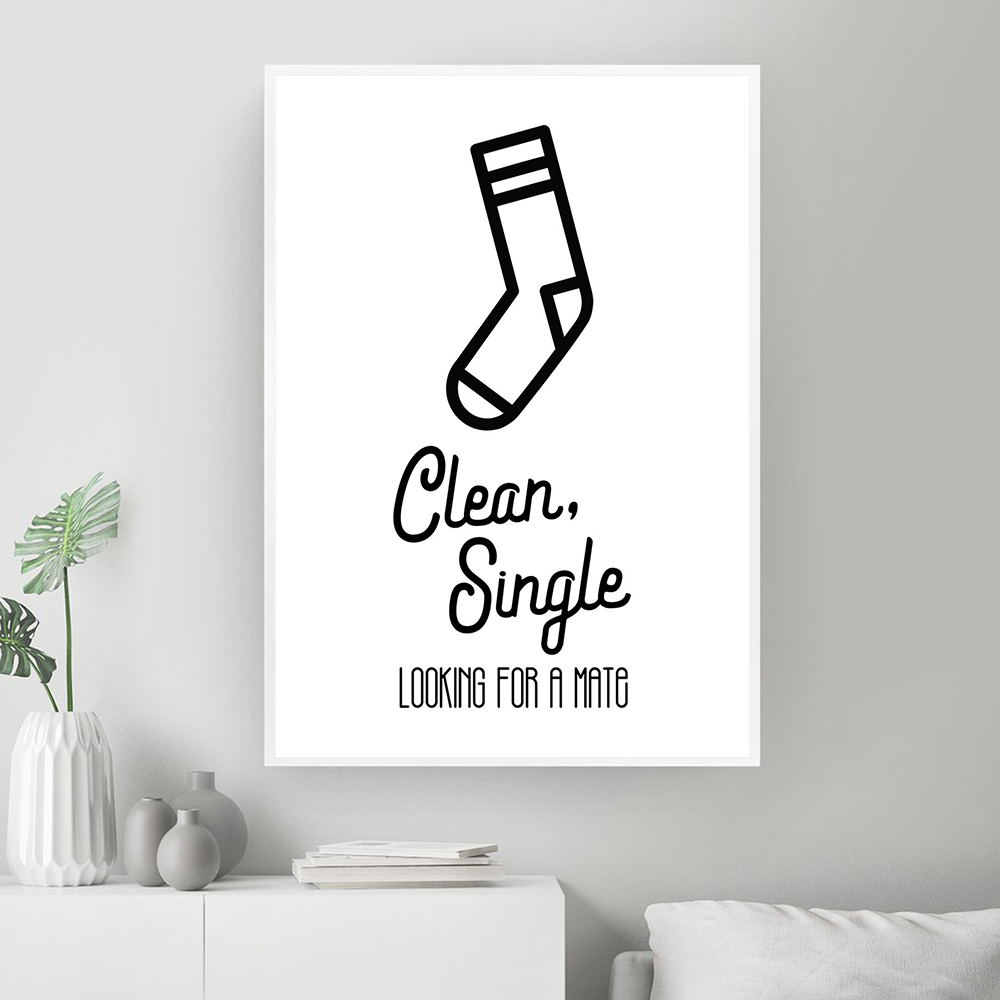 Laundry Today Signs Quote Wall Art Canvas Painting Poster Print Black and White Funny Minimalism Picture Laundry Room Home Decor