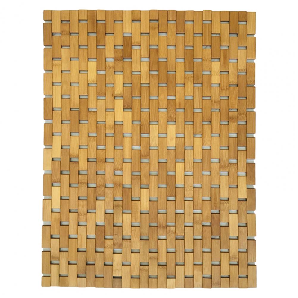 Tapis de salle de bain en bambou moderne étanche antibride anti-usure en bois à spa de cuisine pic