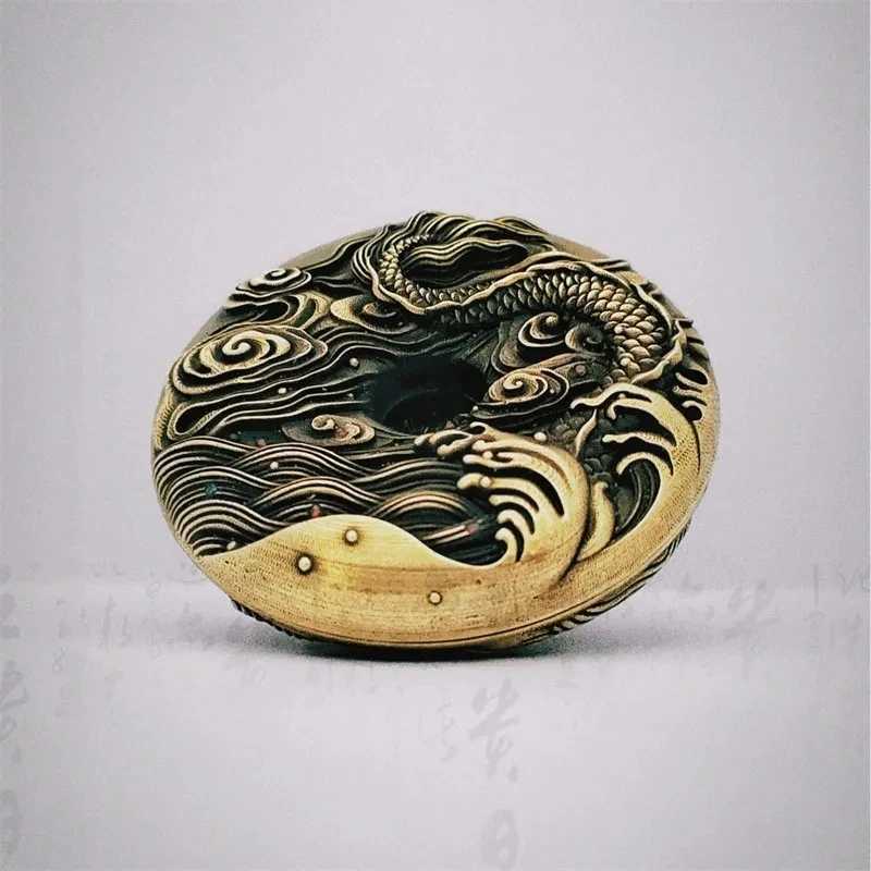 Dekompression Spielzeug Brass Dragon Haptische Münzen Magnetic EDC Zappel Münzen Erwachsener Zappel Clicker Zappelspielzeug ADHS Tool Stress Relief Toys 240413