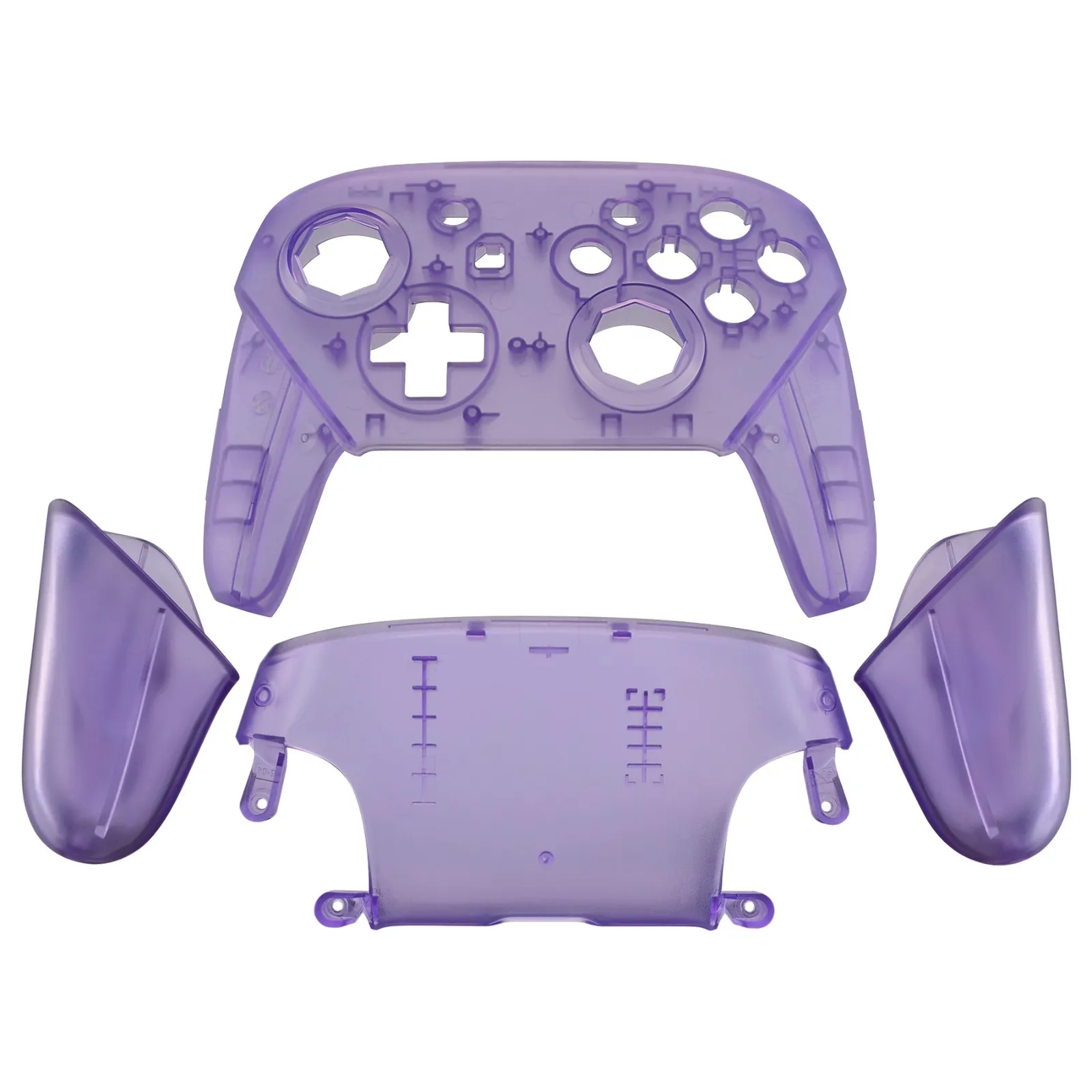 Cas Extremate Clear Atomic Purple Purgogn Gated Sticks Faceplate Plate arrière Pattein de remplacement Boîtier de prise de remplacement pour NS Switch Pro