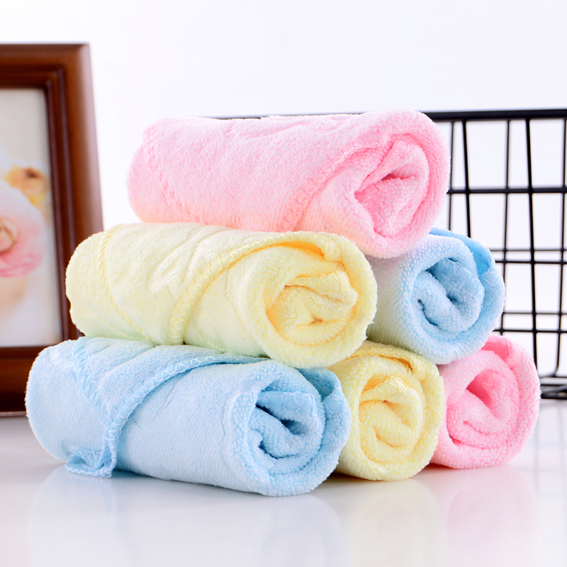 Candy Color Microfiber Kindergarten Square Children's Washing Hands Nettoying Soft Sobre Drying Small-Towel Hook Up Fouchier