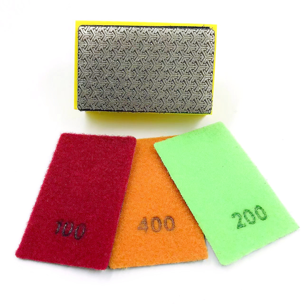 Diamond Hand Polishing Pads 60-400Grit Tile Glass Abrasive Grinding Block Pad Sanding Disc Woodwork Knive Grinding Edge Tool