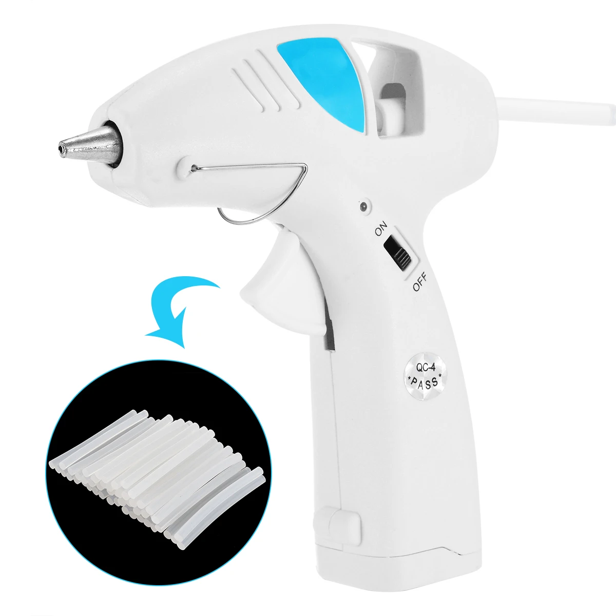 Hot Melt Glue Gun with 50Pcs Glue Sticks 10W Wireless Craft Repair Tool Home Glue Guns