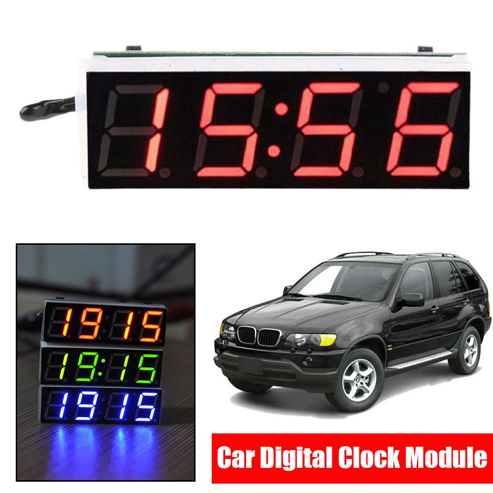 Светодиодный цифровой часовой модуль Mini Car Clock Throck Throck 3 Вольтметр Цифровой вольтметр 3 в цвете 1 Timer Display светодиод R6Q9