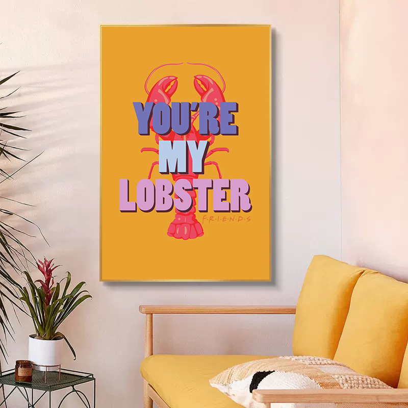 Program telewizyjny Friends Funny Quote życie jest lepsze z przyjaciółmi plakat na płótnie malowanie kolorowych sztuki ściennej do salonu wystrój domu