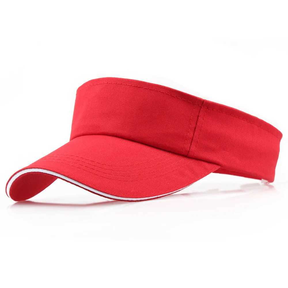 Visors Ball Caps Outdoor Summer Sand Bill Visor hoed mannen dames lopen vizieren maat 58 cm zwart oranje sky blauw rood 240412