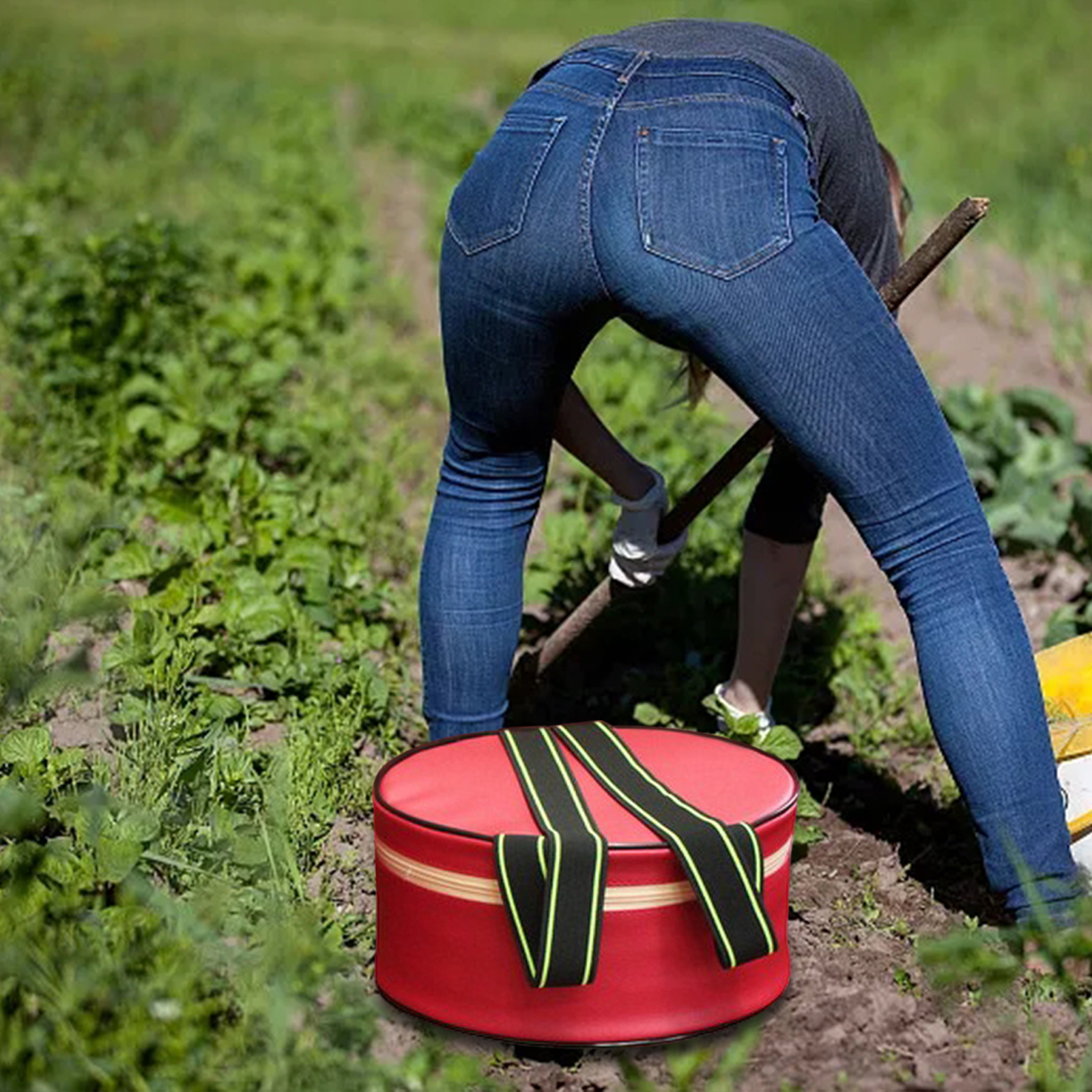 Cadeira portátil Trabalho de fazenda redonda portátil Cadeira de pesca forte para plantar a garagem de reparo de carros de viagem em família galpão