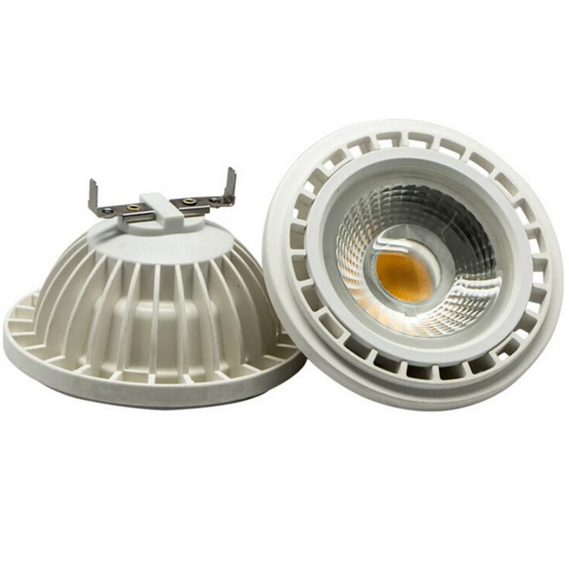 Light de lampe à ampoule LED 15W COB AR111 QR111 G53 GU10 ES111 15W Spotlight LED Dimmable DC12V AC110V 220V