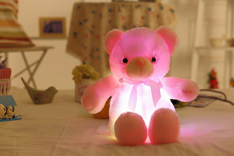 30 à 75 cm Lumineux Creative Light Up LED TEDDY BOR Animal en peluche Toy coloré Colore Bénéral Gift de Noël