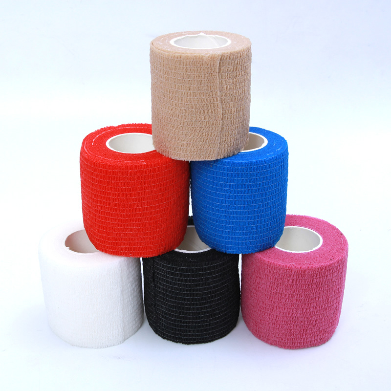 1 rol elastisch verband zelfklevende wrap tape bandages voor EHBO Sports Travel Kit kniearmbeschermer Bandagages Skin Care