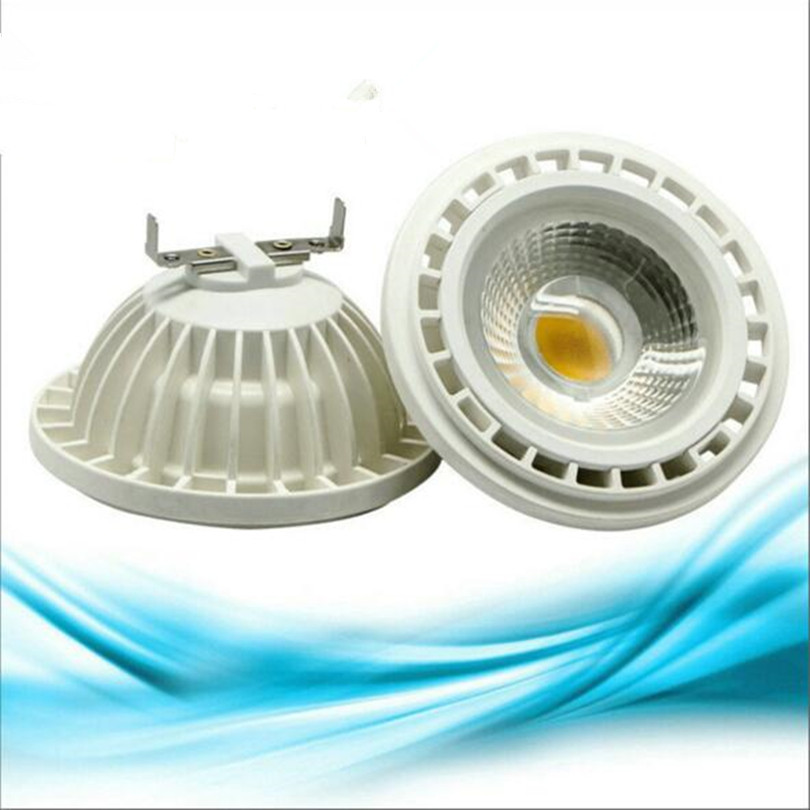 Light de lampe à ampoule LED 15W COB AR111 QR111 G53 GU10 ES111 15W Spotlight LED Dimmable DC12V AC110V 220V