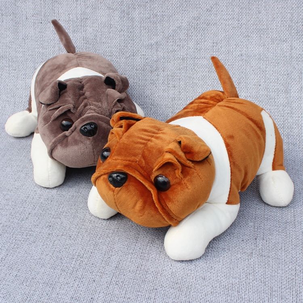 23cm Shar Pei Dog Plush Toy جديدة لطيفة وحساسة صغيرة من الكلب الكلب التجاعيد دمية مخططة لهدايا عيد ميلاد الأطفال