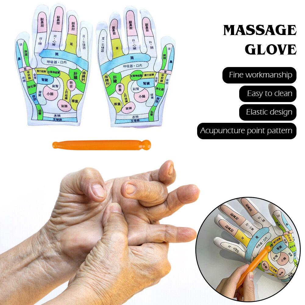 1 Satz von Point Glove Foot Acupressure Sockenmassage -Strick -Socken -Point -Werkzeug Man Man Reflexzonenhandschuhe Hand S5K2