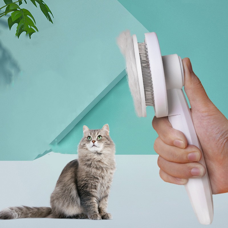 Cat peigne Épilation de coiffure Pet Magic Peigne One Click Floating Hairing Chien Cat Chien Universal Nettoyage Beauté Supports