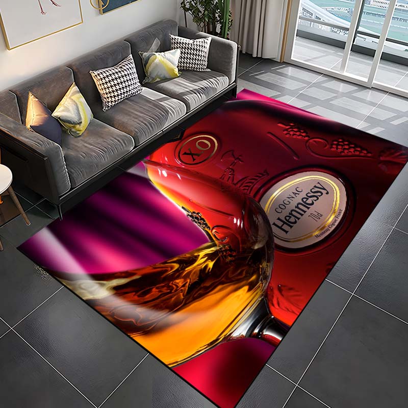 15 tamaño Hennessy Patrón de brandy Alfombra para sala de estar Mat de baño alfombra creativa de felpudo para la decoración del hogar del dormitorio