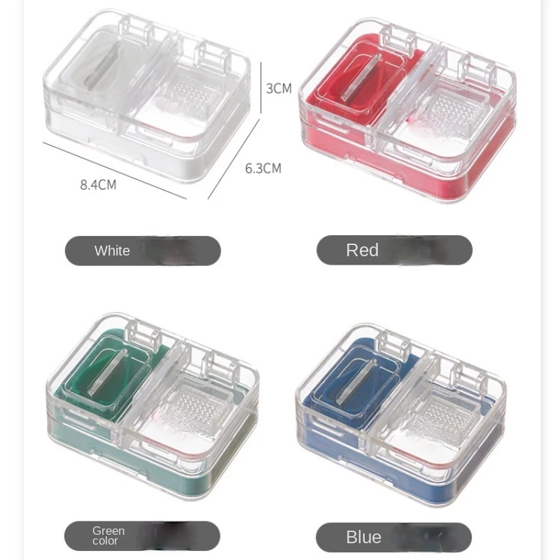 4 in 1 tragbarer Pille Box Pulver Tablette Pulver Pill Cutter Medicine Splitter Box Multifunktional Pille Cutter Cutter Teiler