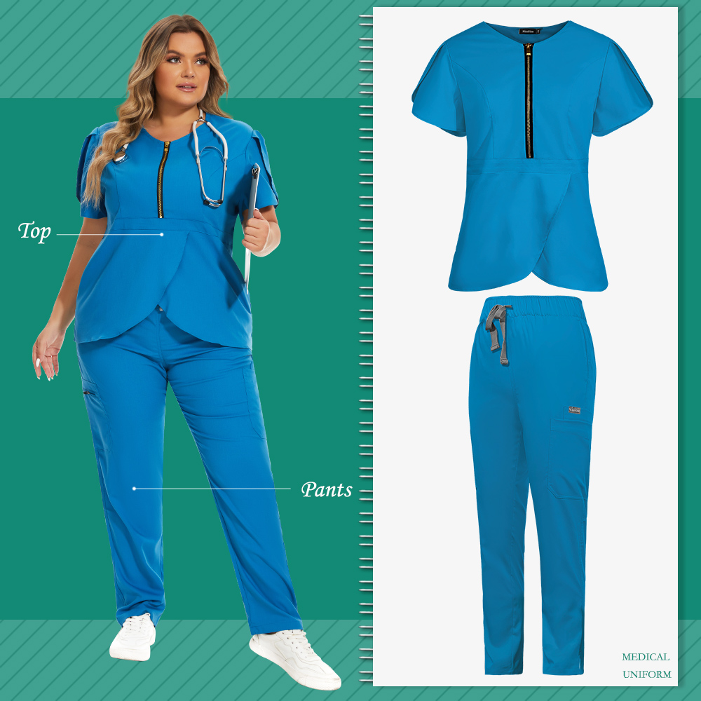 Nursing Scrub Vêtements médicaux pour les femmes Multicolour Popular Nurse Uniforms Médecins Opération Roule chirurgicale Spa Uniforme Nouveau