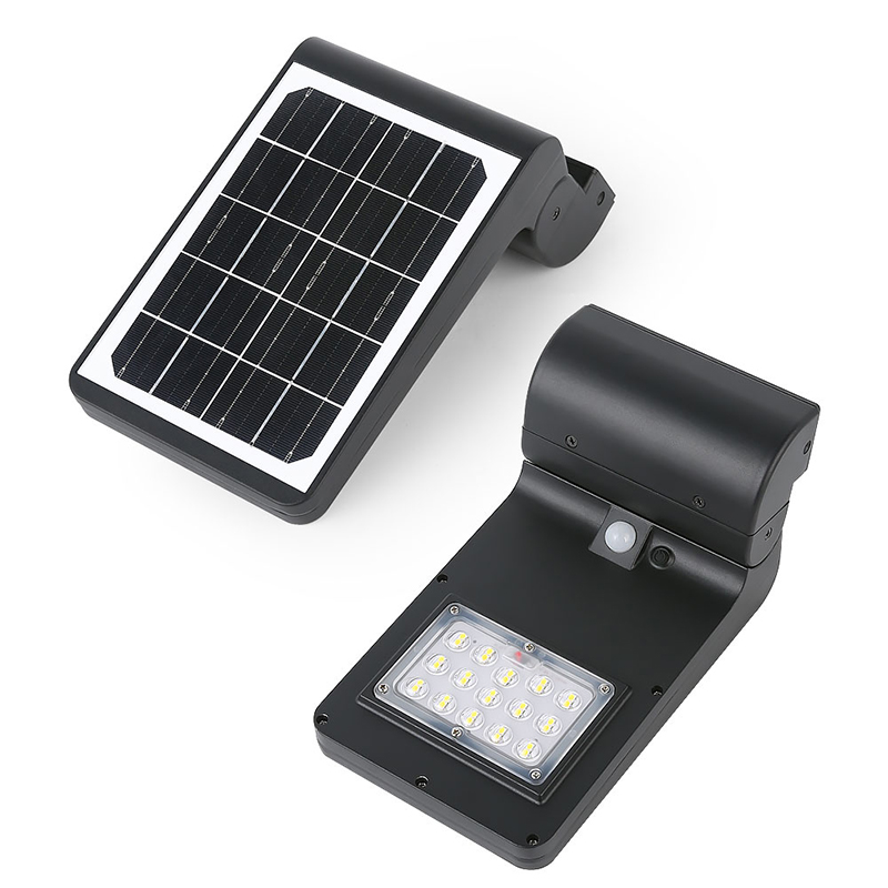 Hoog helder aluminium 8000 mAh Batterij Outdoor Outdoor Solar Powered Garden Lamp PIR Sensor Solar Wall Garden Lights
