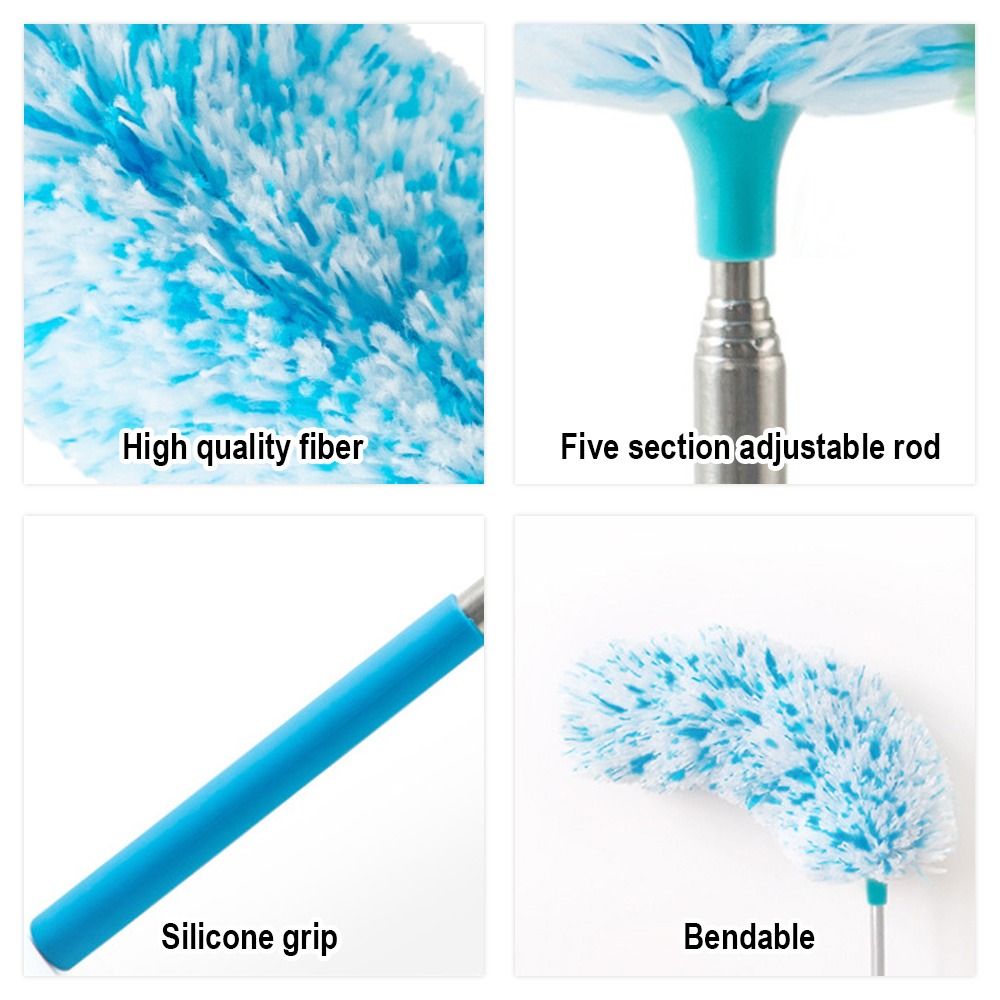 Poignée extensible Microfibre Feather Duster Telescopic Dust Brush Brush Cobweb Catcher Autor