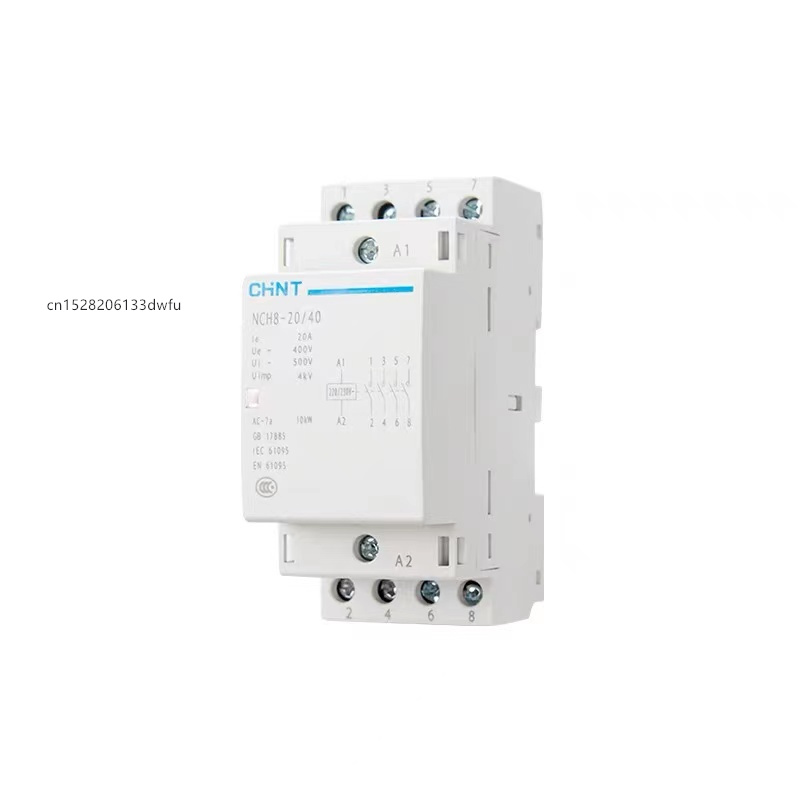 Chint NCH8 20A 25A 40A 63A DIN RAIL HAUSHAUT AC CLYPOR 220V 230V 380V 400V 1NO1NC 2NO 2NC 4NO 1 Single 3 Dreiphase