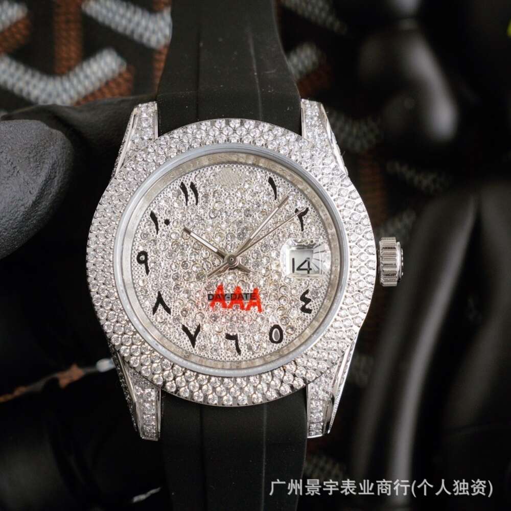 Luxury Look Fullt Watch Iced For Men Woman Top CraftSmanship Unikt och dyra Mosang Diamond 1 1 5A Watchs For Hip Hop Industrial Luxurious 3501