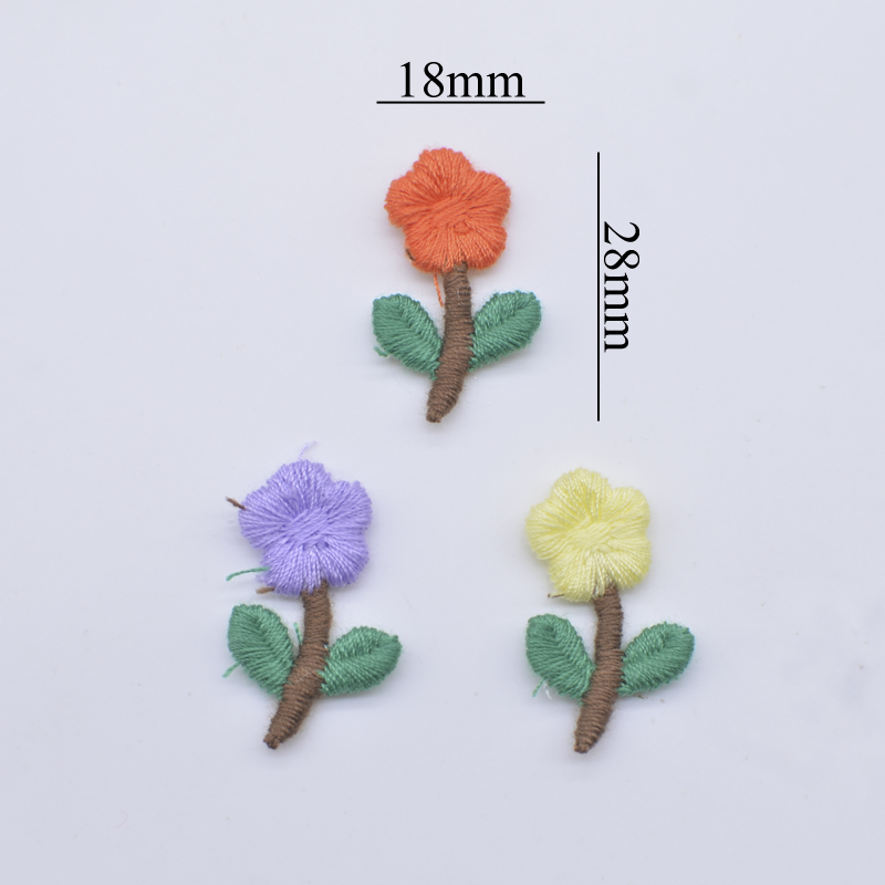 18*28 mm haftowany dzianki Słońce Flower for DIY Hat Ubrania szycia ślubne klipsy na nakrycia głowy