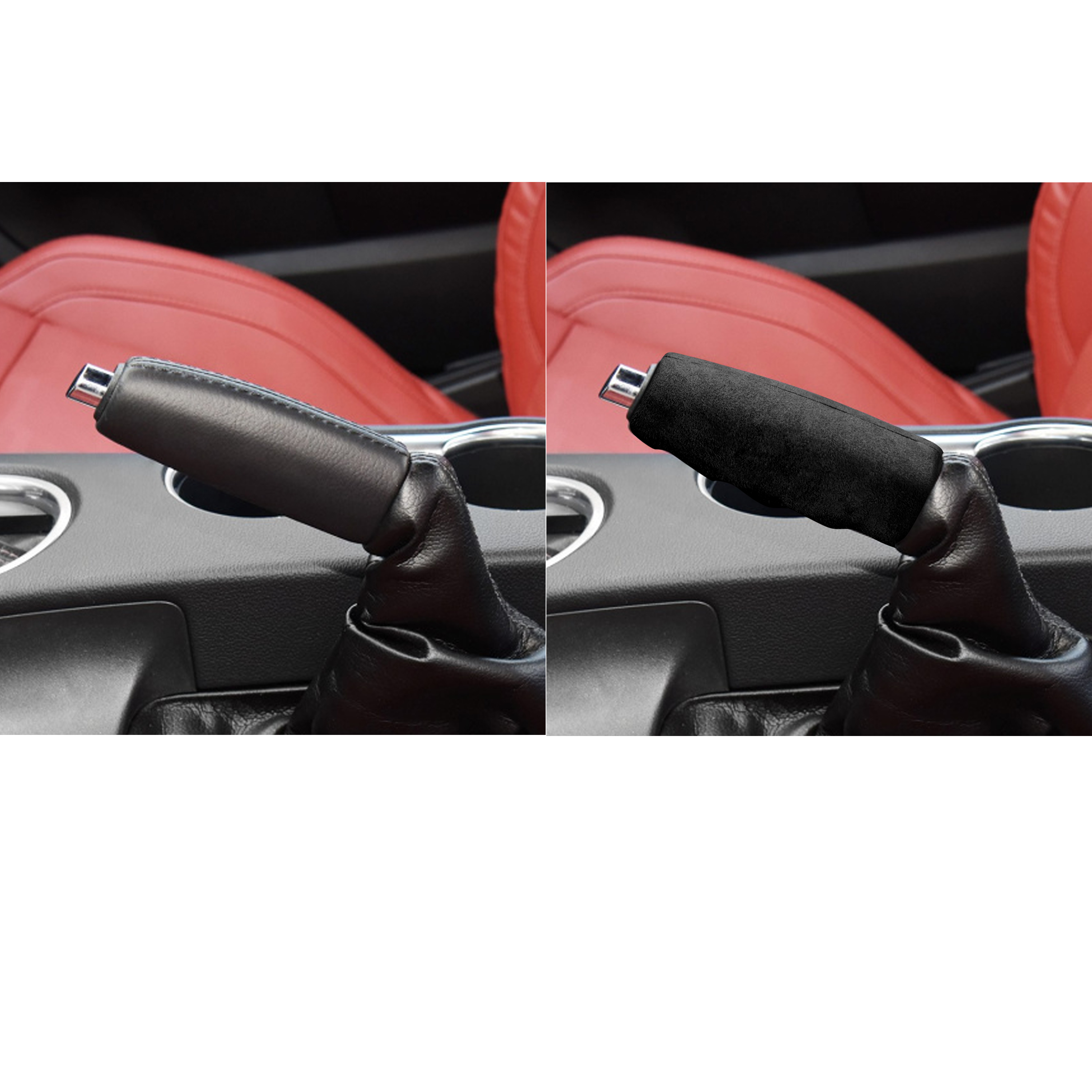 Ford Mustang için Alcantara Süet Sargısı 2015-2019 Araba Handbrake Grips Cover Sticker Cilping İç Merkez Konsol Aksesuarları