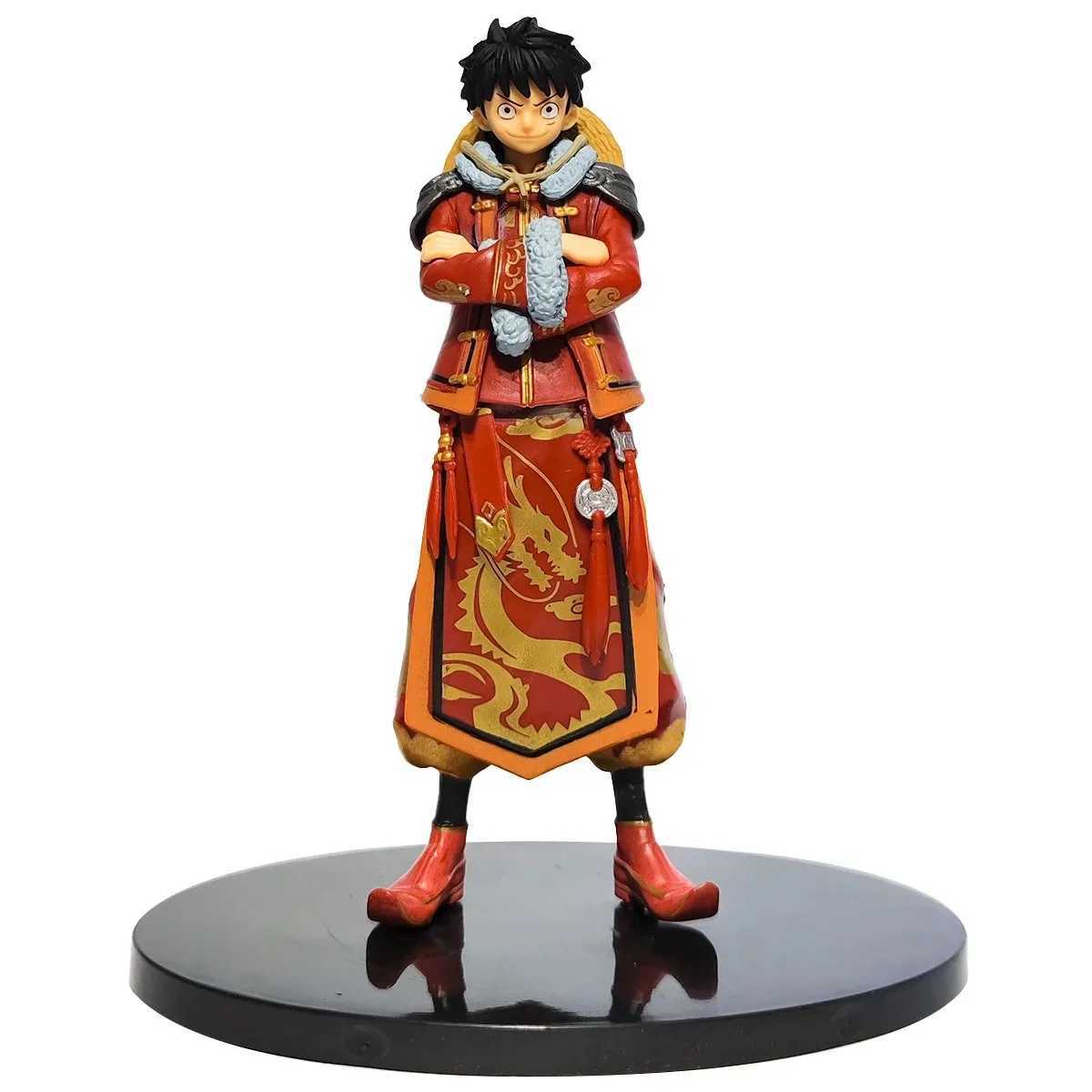 Comics Heroes Anime One Piece Figure Zoro Luffy PVC Statue Action Figure Monkey D Luffy Chinese Style Model Toy For Kids Christmas Gift 240413