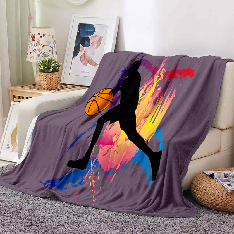 Фланелевое одеяло на заказ для пикника и кемпинга, баскетбольное спортивное одеяло, дом, тепловая, горячая распродажа
